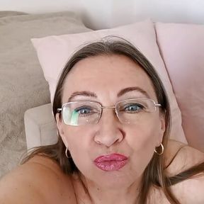 Cougar Granny MariaOld suck cock and do POV blowjob for step grandson. Taboo role-play.