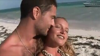 Honeymoon wives cheat on the beach