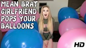 Mean Girlfriend Pops Looner Boyfriends Balloons