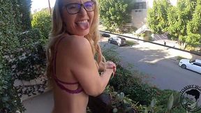 Blonde Bombshell Ginger Banks Takes a Public Creampie in Her Big Ass!