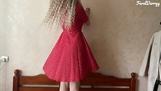 White ass in a red dress loves anal. FeralBerryy