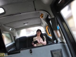 Fake Taxi - Nerdy blameless looking Italian angel in glasses with wet large melons and corpulent butt takes wicked naked selfies in the back of the taxi previous to reaching climax with a large shlong