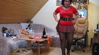 Chubby mature likes stroking