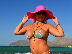 Mini-Bikini at public beach