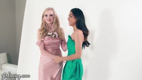 GIRLSWAY 18yo Prom Queens Lexi Lore And Harmony Wonder Know How To Use Their Fingers