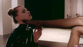Latex Covered Rossy Bush Submits To Mia Reese