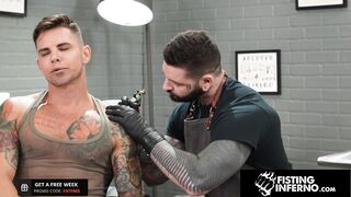 FistingInferno - Muscular Tattooer Rosebuded By Jock Knuckle