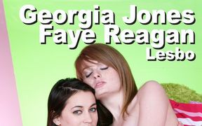 Faye Reagan & Georgia Jones lick pink strapon GMBB30950