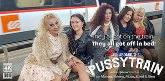Four Spanish Milfs and one naughty teen all aboard a very wet and kinky lesbian pussy train