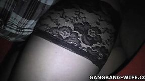 Slutwife Gangbanged at Adult Cinema