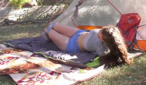campout hotties spend the weekend bound in a tent with a crazy guy