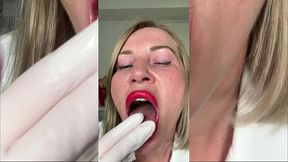 naughty nurse nadya s gloved finger play and oral fetish fun
