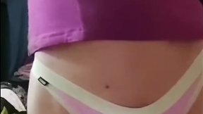 Compilation of favourite teases: inflatable butt plug, pink panties, and wet panty removal