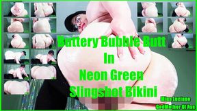 Buttery Bubble Butt In Neon Green SlingShot Bikini 1920x1080 WMV