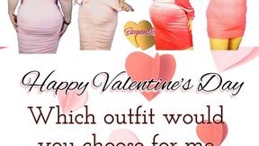 Happy Valentine&#039;s Day BBW Samantha 38g trying on 3 sexy tight pink dresses - WMV