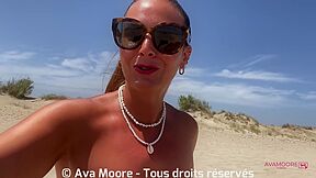 Ava-moore - Bukkake Sur Une Plage Avec Des Inconnus - Teaser Video