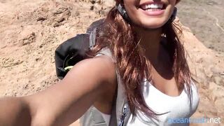 Rock Climbing OUTSIDE Adventure shaky multiple ORGASMS & JIZZED -