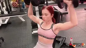 Trainer Hard Ass Fuckes And Facefuckes Redhead After Workout To Anal Creampie
