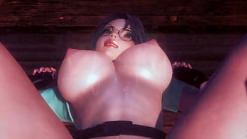 Lara Croft venturing on a dick (Tomb Raider)