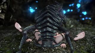 Lustful Luna's Skyrim Monster Compilation two Troll, Insectoid, Goblins