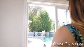 Crush Girls - Kenzie Taylor and her realtor Diamond Foxxx fuck the pool guy