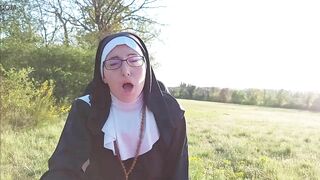 This nun gets her butt filled with cum before she
