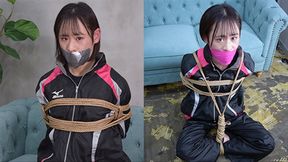 CDNY1-2 Cute Japanese CD Nanami Bound and Gagged in Windbreaker FULL (Faster Download)