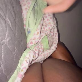 Playing with slut pussy