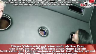 German housewife swinger party with glory hole