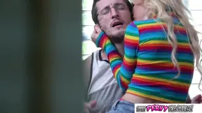 Stepbro's Huge Foreskin Devours Innocent Teen's Pussy&#x270C; Like a Raging Beast, Dad's Fury Ensues