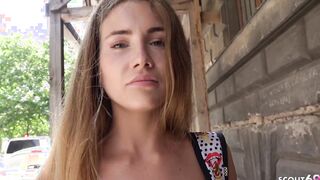 GERMAN SCOUT - ADORABLE 19 YEAR OLD TALK TO EYE ROLLING ORGASM FUCKED AT PICK UP CASTING