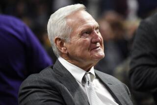 Jerry West watches warm ups prior to a 2020 game between the Clippers and Kings 