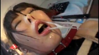 Chink bitch puking her guts out