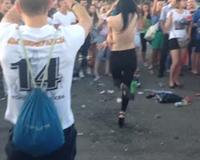 Drunk Wasted Teen Strips At Festival