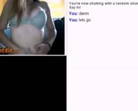 Omegle girl shows off