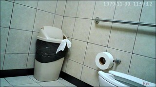 Shared by BadBoySluts - Hot fat butt latina caught using taqueria toilet