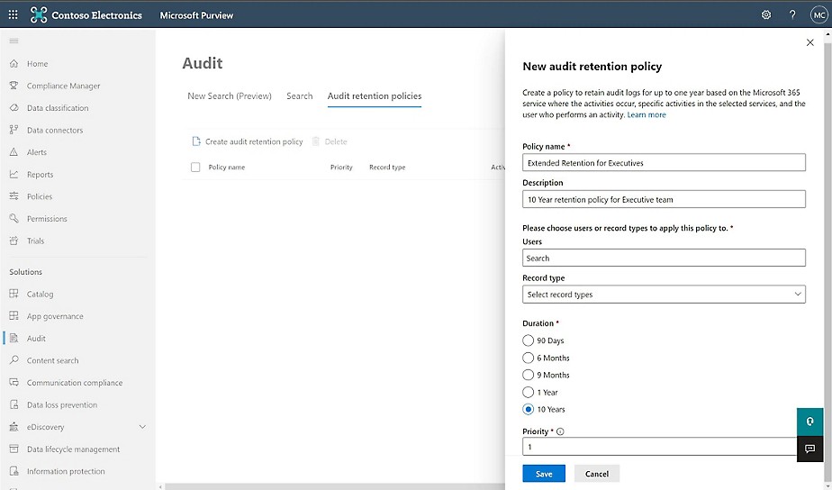 Screen review of customized retention dashboard.