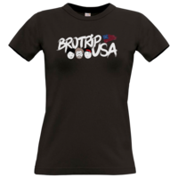 Motiv: T-Shirt Damen Premium FAIR WEAR - Brotrip USA - Flag 