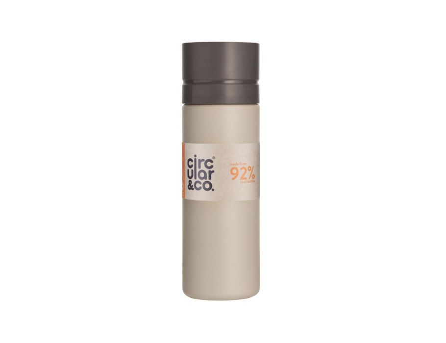 Circular Bottle - 600 ml - Crème/Zwart