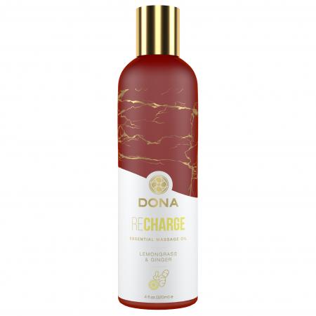 Dona - Essential Vegan Massage Olie Recharge Citroengras & Gember 