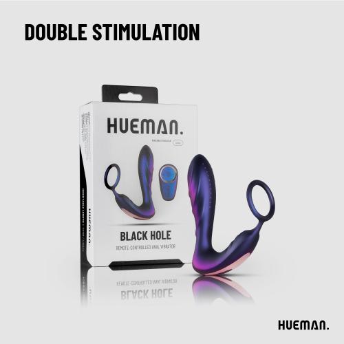 Hueman - Black Hole Anaal Vibrator Met Cockring