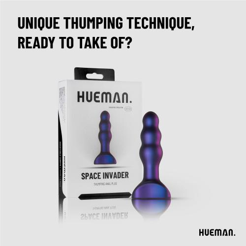 Hueman - Space Invader Vibrerende Buttplug