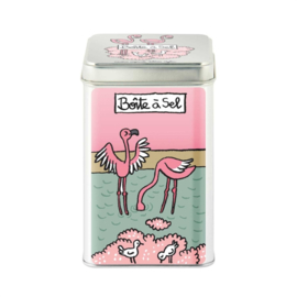 Zoutblik - boite a sel - flamingo - Derriere la porte