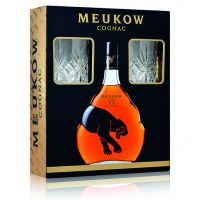 Meukow VS Cognac 0,7L (40% Vol.) GP mit 2 Gläsern