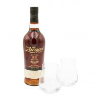 Ron Zacapa Centenario 23 Solera Gran Reserva Rum 0,7L (40% Vol.) Geschenkset mit 2 Gläsern