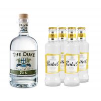 The Duke Munich Dry Gin 0,7L (45% Vol.) (bio) + 4x Britvic Indian Tonic Water 0,2L