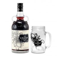 The Kraken Black Spiced Rum 0,7L (40% Vol.) + Mason Jar