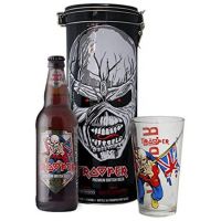 Iron Maiden Trooper Bier Set "Eddie Head" 0,5L (4,7% Vol.) in schwarzer Metallbox