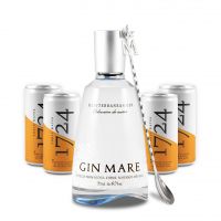 Gin Mare G&T Pack (1x Gin Mare 0,7L (42,7% Vol.) + 4x 1724 Dose 0,2L) + Stirrer