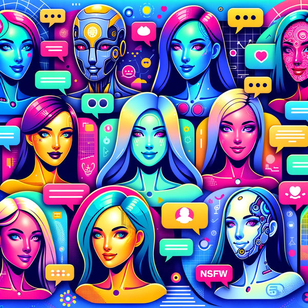 Image featuring various AI chatbot avatars in chat bubbles.